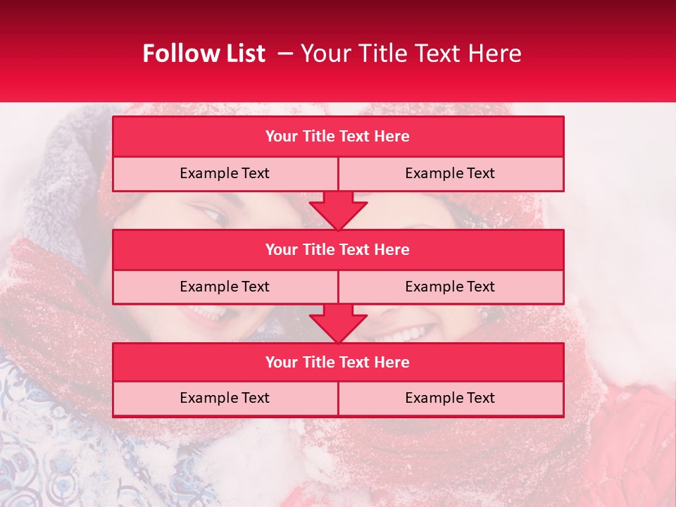A Man And A Woman Laying In The Snow PowerPoint Template