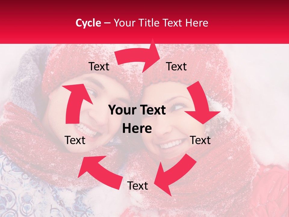 A Man And A Woman Laying In The Snow PowerPoint Template