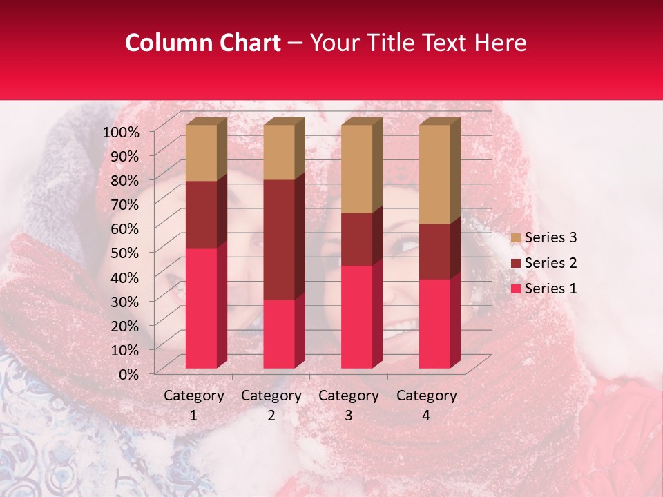 A Man And A Woman Laying In The Snow PowerPoint Template