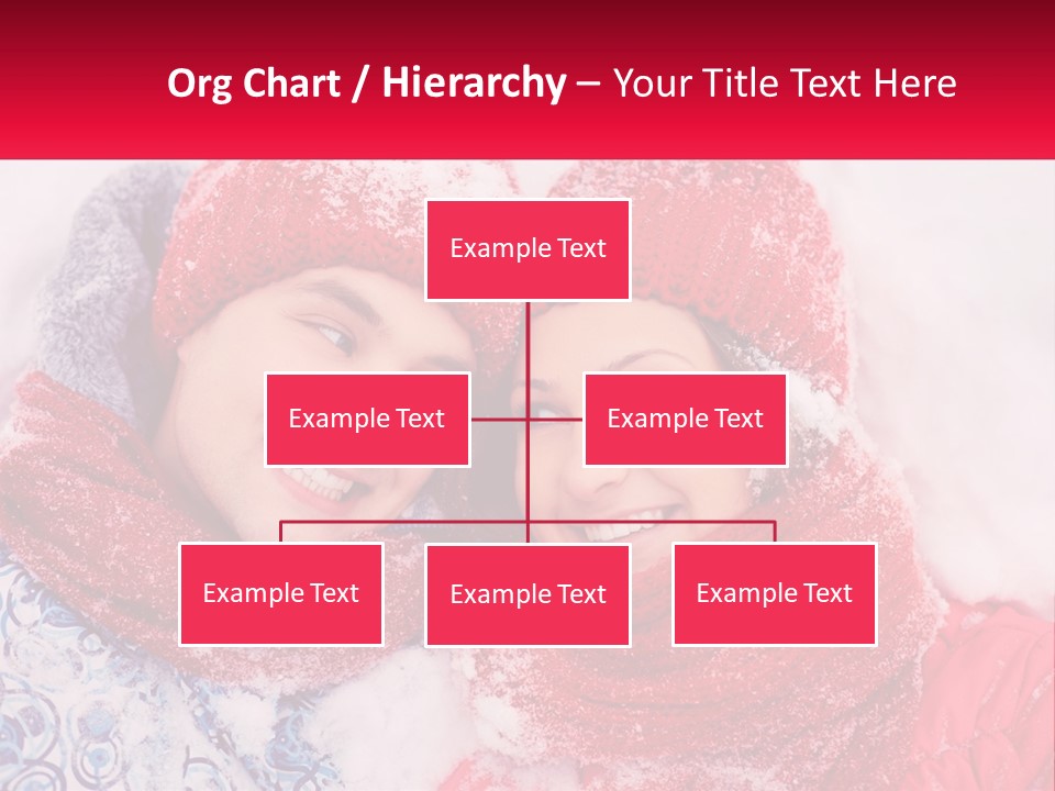 A Man And A Woman Laying In The Snow PowerPoint Template