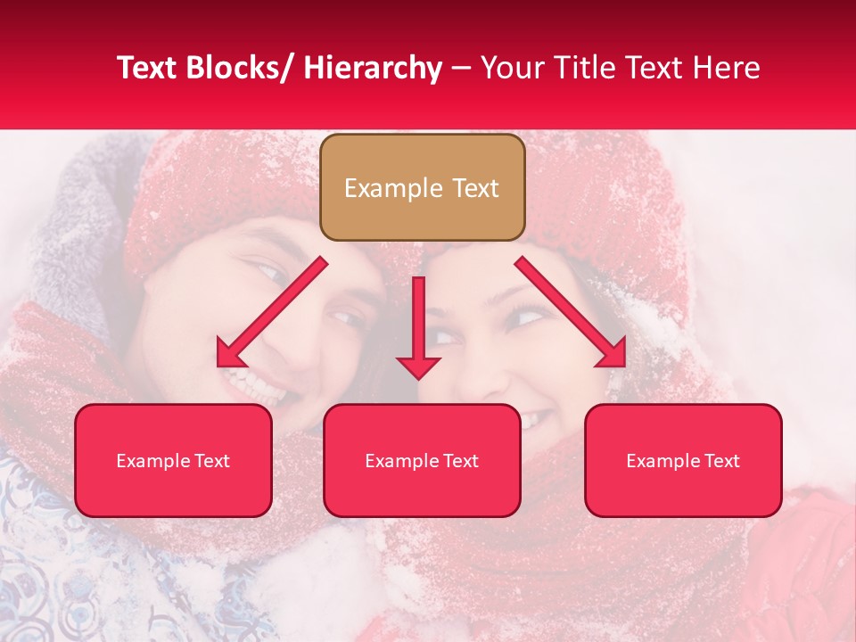 A Man And A Woman Laying In The Snow PowerPoint Template