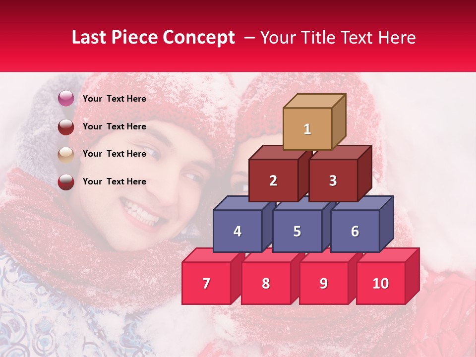 A Man And A Woman Laying In The Snow PowerPoint Template