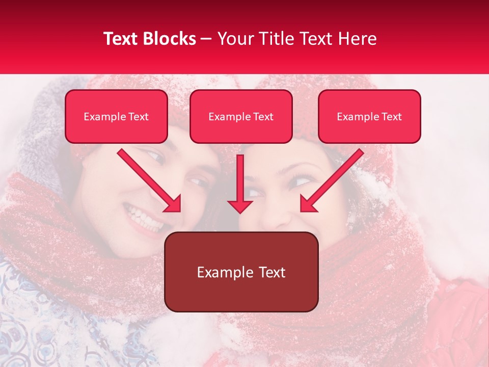 A Man And A Woman Laying In The Snow PowerPoint Template
