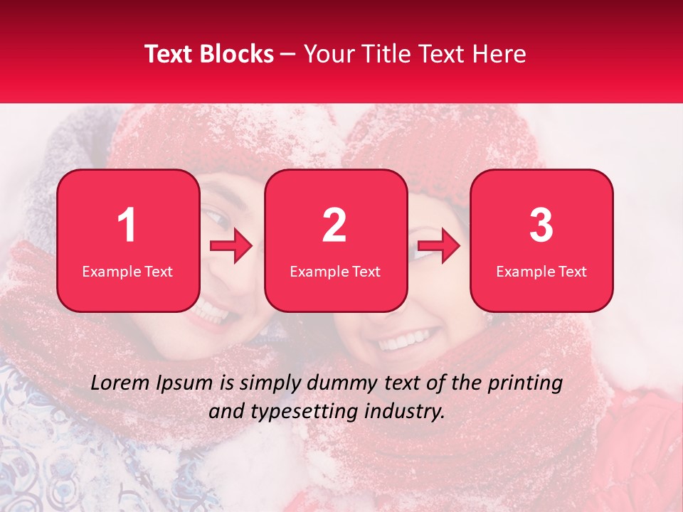 A Man And A Woman Laying In The Snow PowerPoint Template