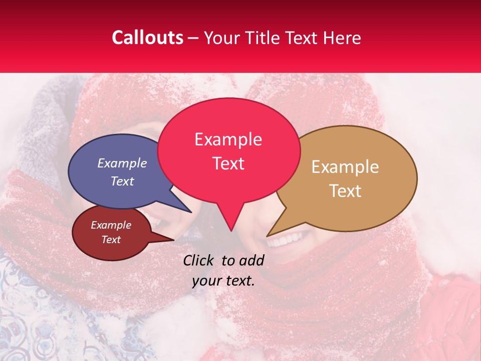 A Man And A Woman Laying In The Snow PowerPoint Template