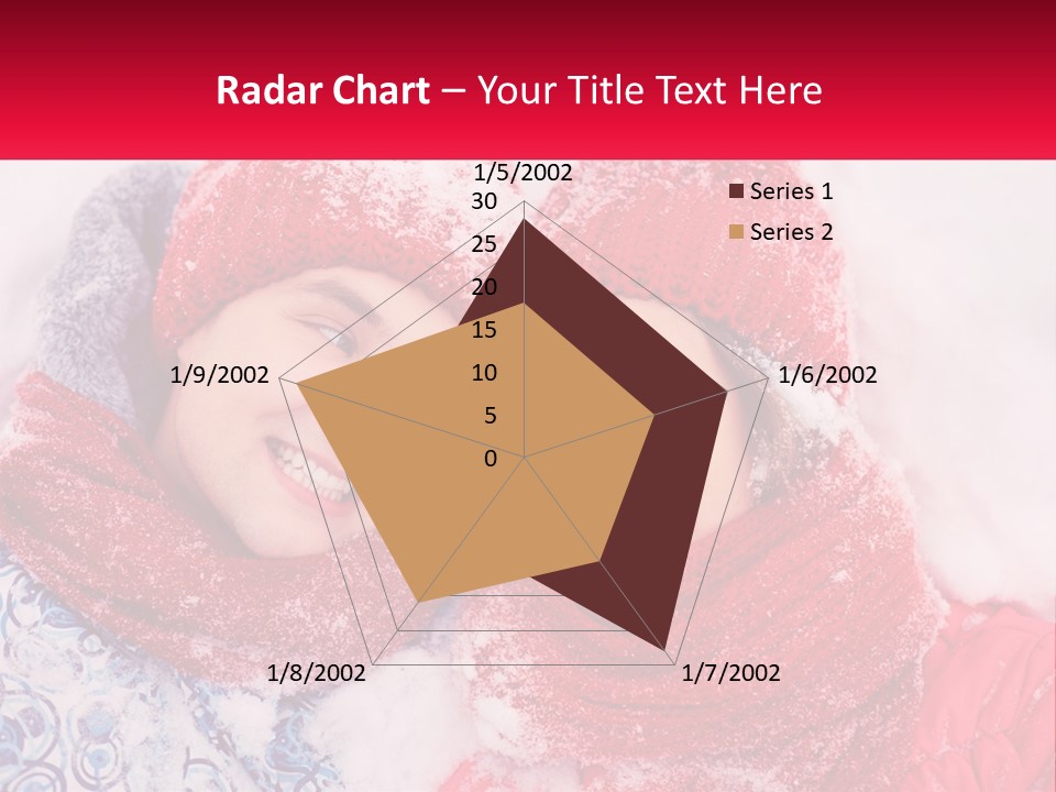 A Man And A Woman Laying In The Snow PowerPoint Template