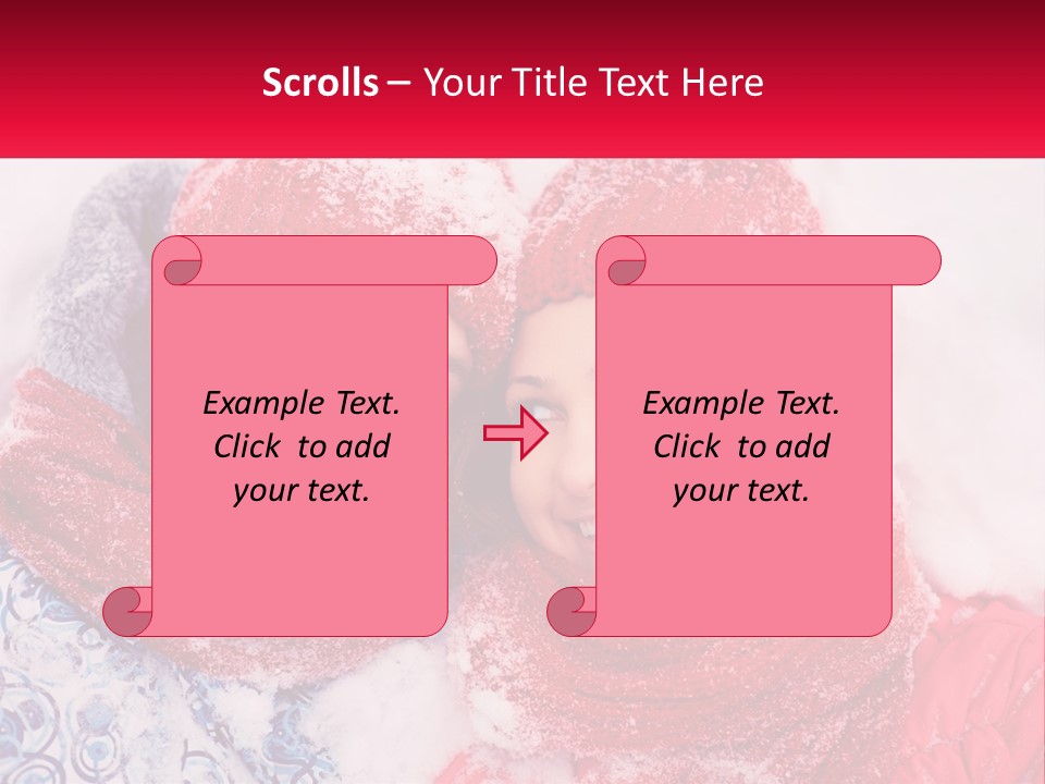 A Man And A Woman Laying In The Snow PowerPoint Template