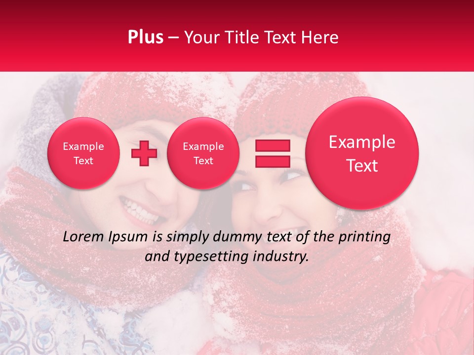 A Man And A Woman Laying In The Snow PowerPoint Template