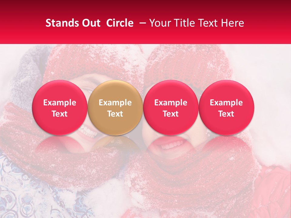 A Man And A Woman Laying In The Snow PowerPoint Template