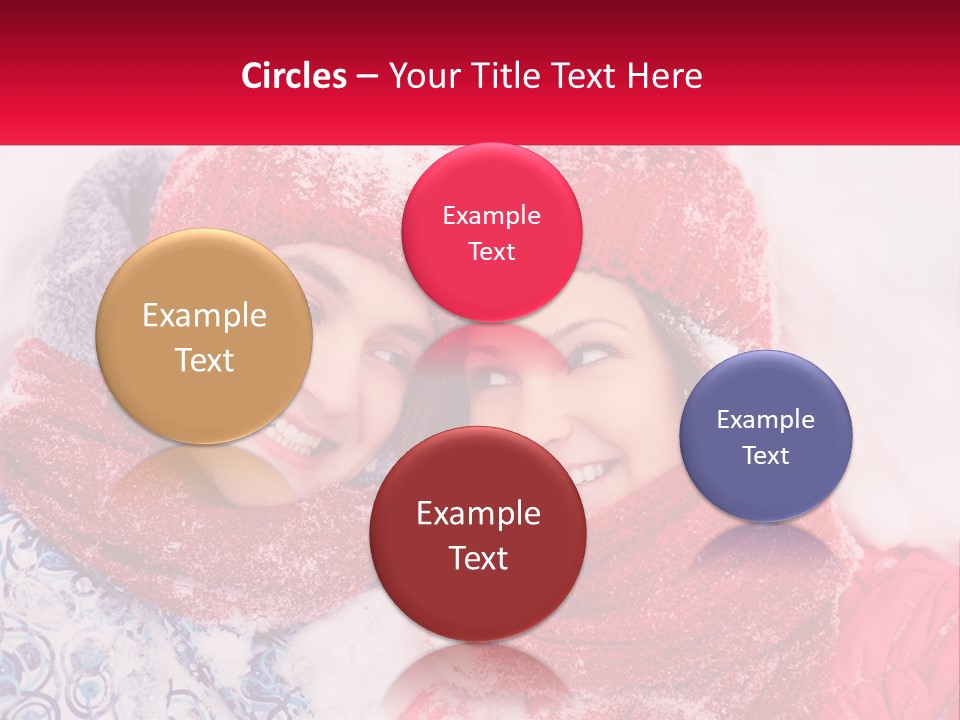 A Man And A Woman Laying In The Snow PowerPoint Template