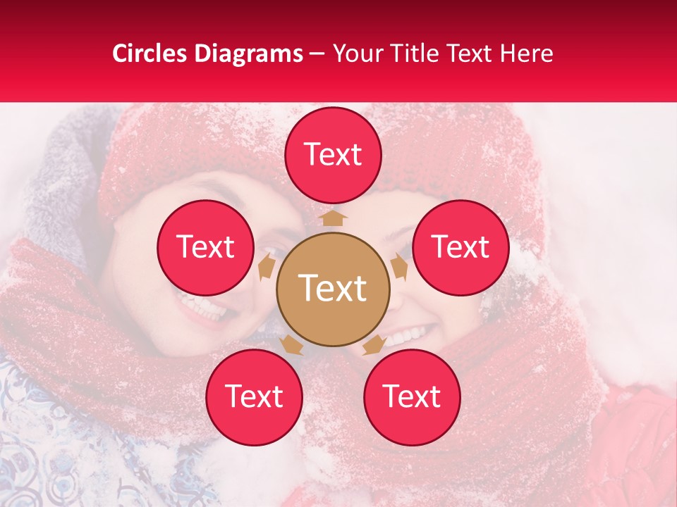 A Man And A Woman Laying In The Snow PowerPoint Template