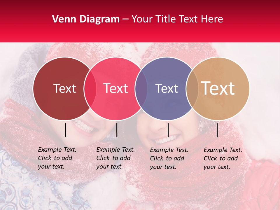 A Man And A Woman Laying In The Snow PowerPoint Template