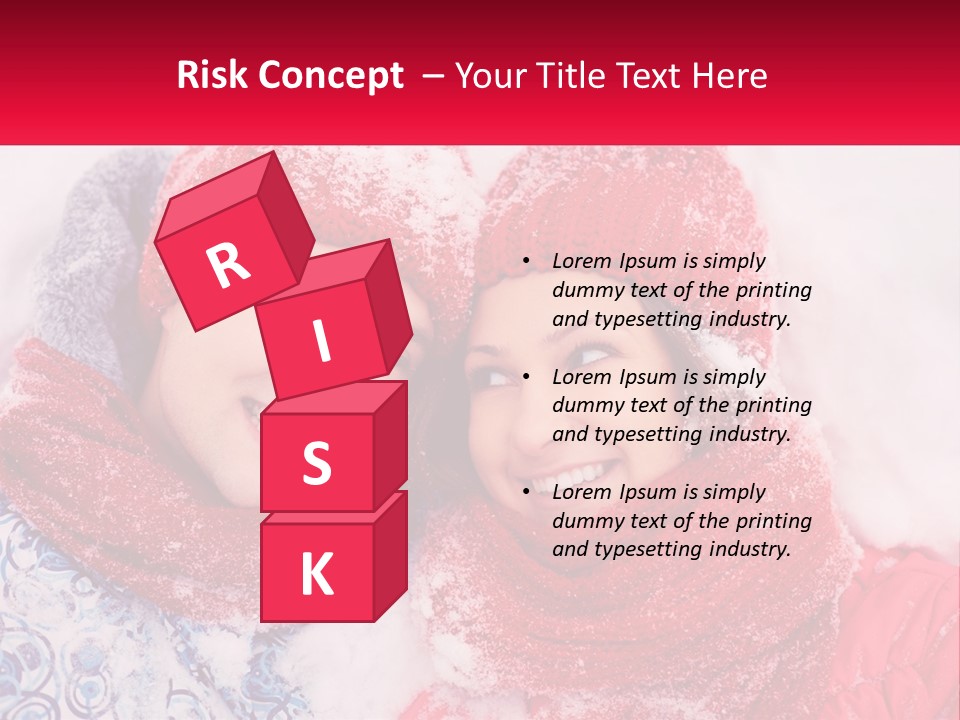 A Man And A Woman Laying In The Snow PowerPoint Template