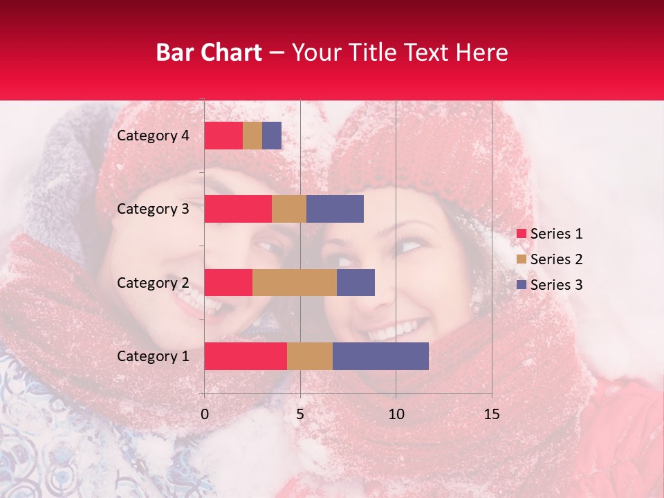 A Man And A Woman Laying In The Snow PowerPoint Template