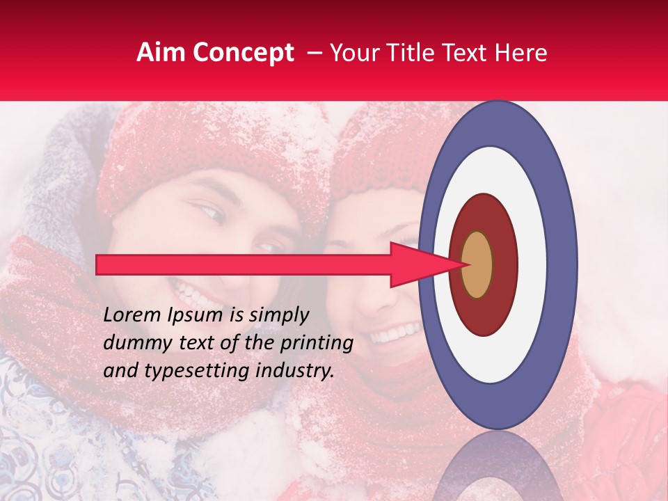 A Man And A Woman Laying In The Snow PowerPoint Template