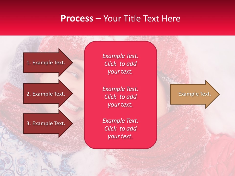 A Man And A Woman Laying In The Snow PowerPoint Template