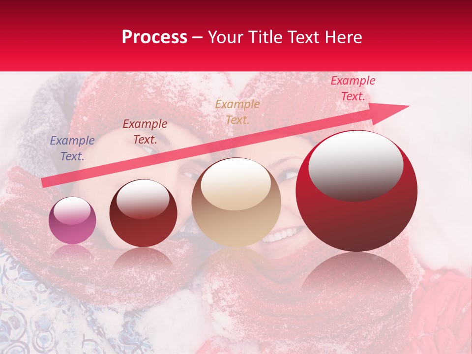 A Man And A Woman Laying In The Snow PowerPoint Template