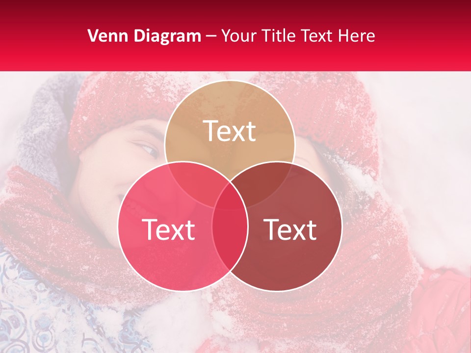 A Man And A Woman Laying In The Snow PowerPoint Template