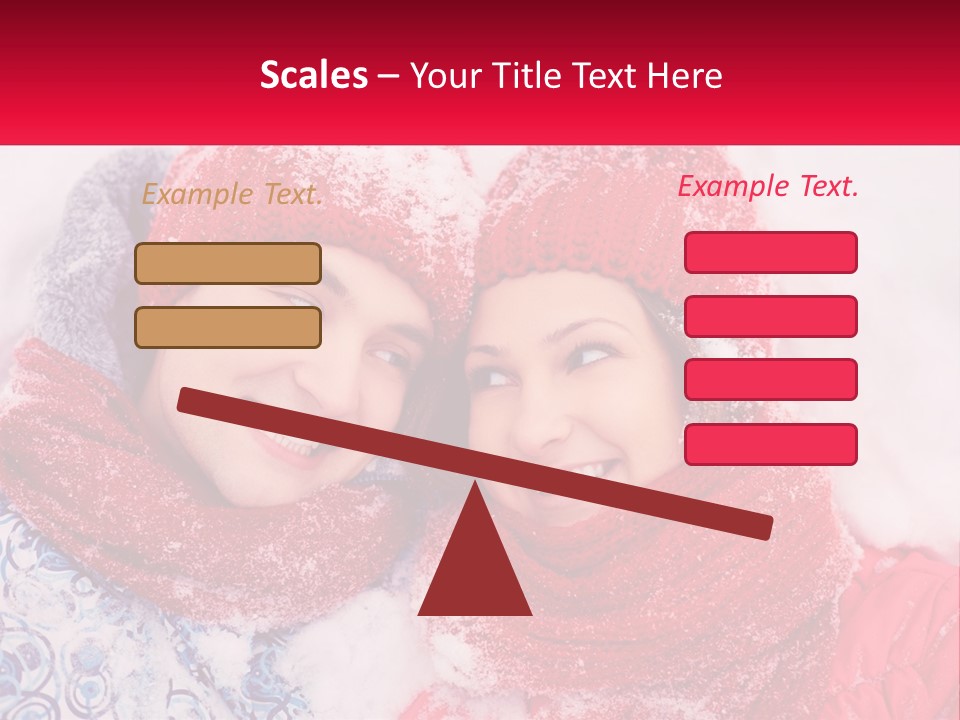 A Man And A Woman Laying In The Snow PowerPoint Template