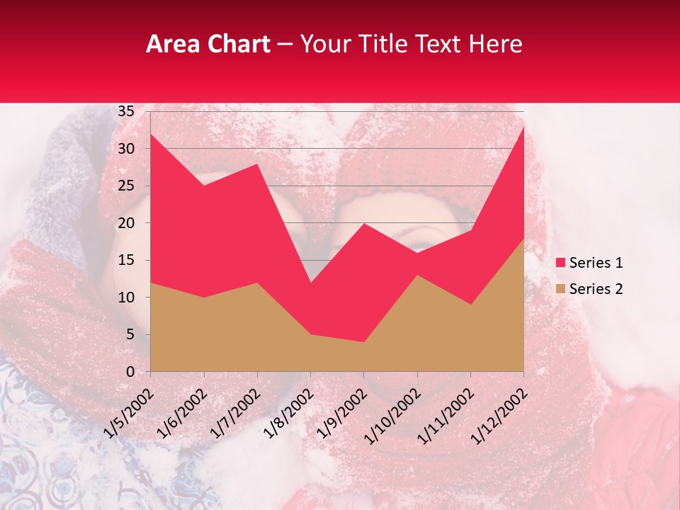 A Man And A Woman Laying In The Snow PowerPoint Template
