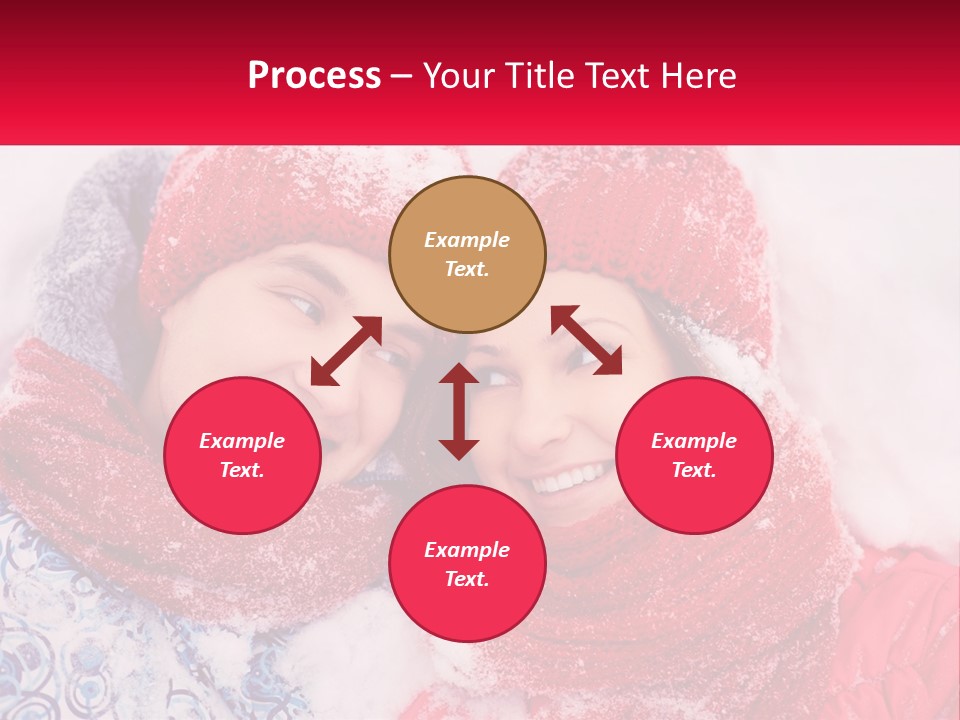 A Man And A Woman Laying In The Snow PowerPoint Template