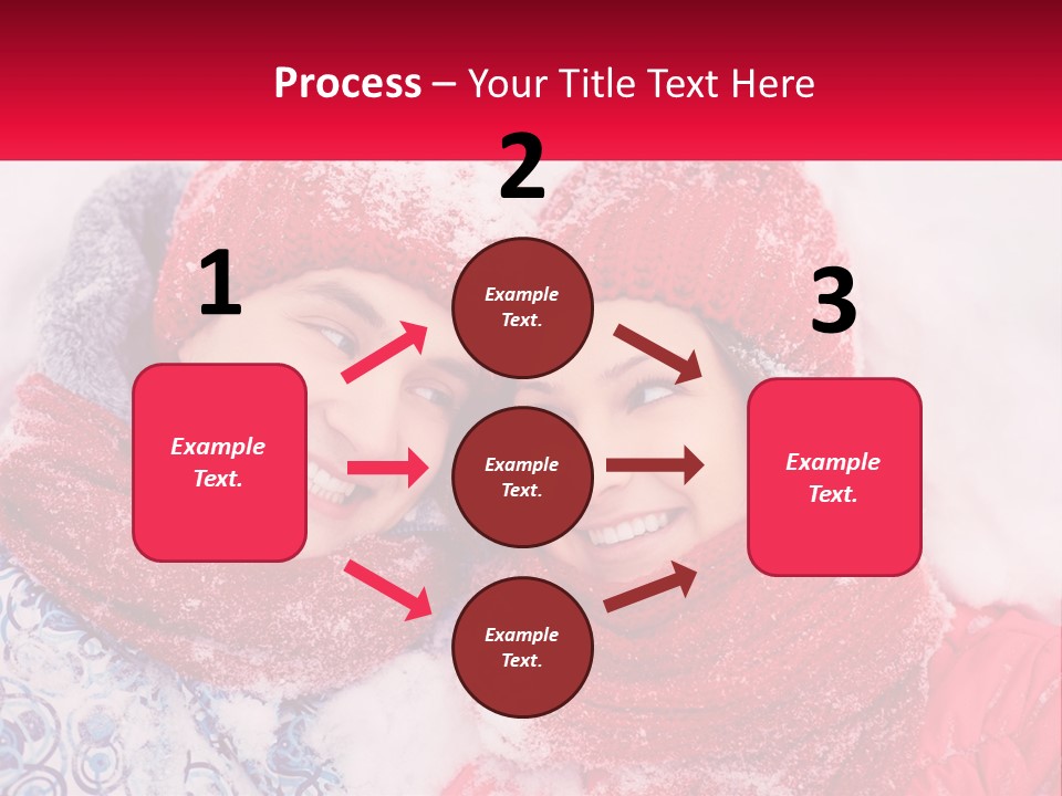 A Man And A Woman Laying In The Snow PowerPoint Template