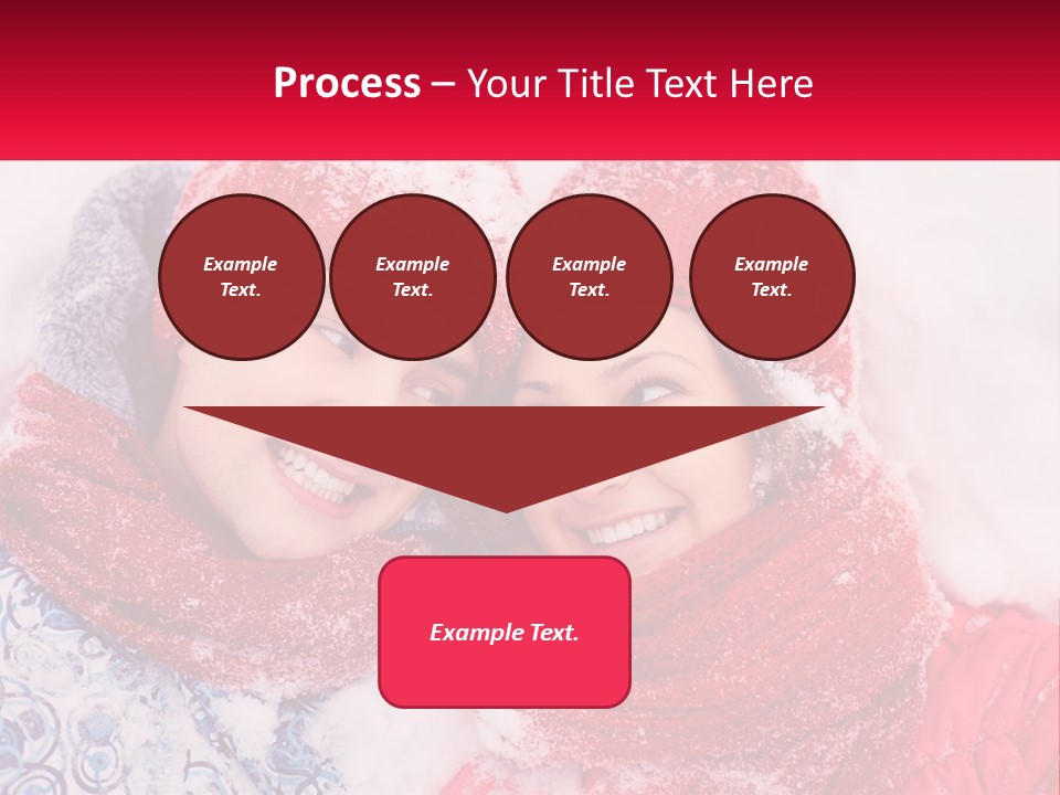 A Man And A Woman Laying In The Snow PowerPoint Template