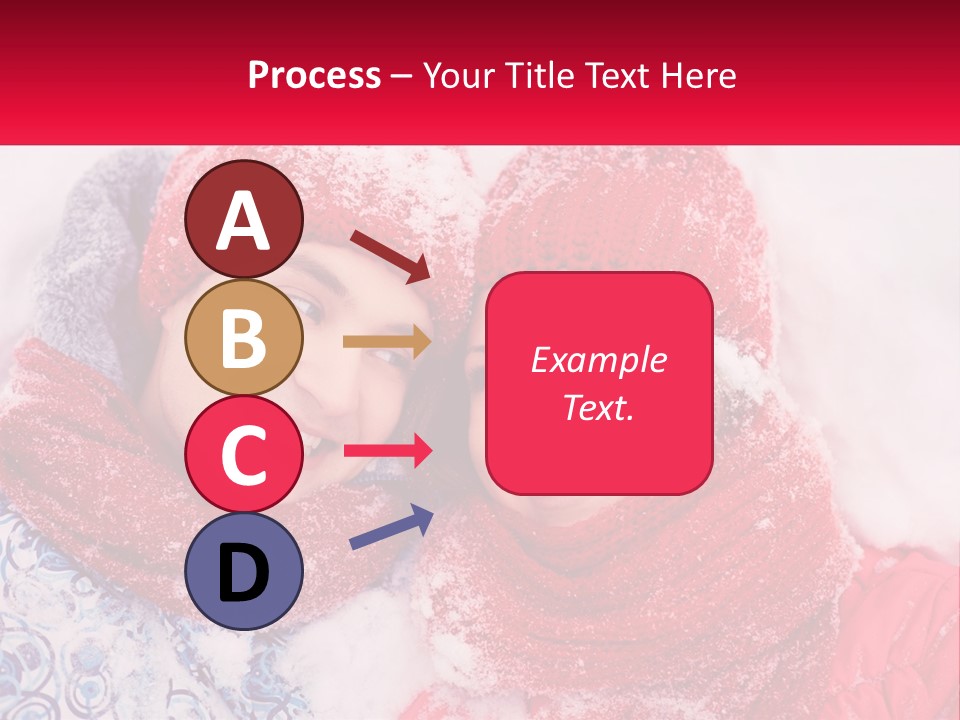 A Man And A Woman Laying In The Snow PowerPoint Template