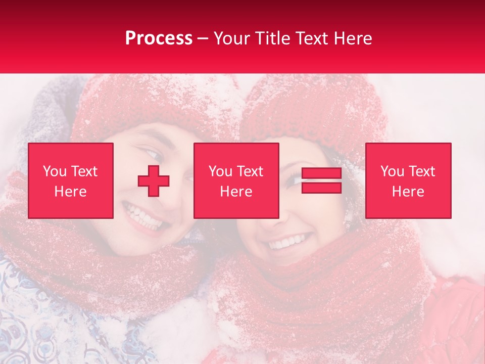 A Man And A Woman Laying In The Snow PowerPoint Template