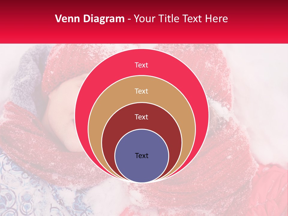 A Man And A Woman Laying In The Snow PowerPoint Template