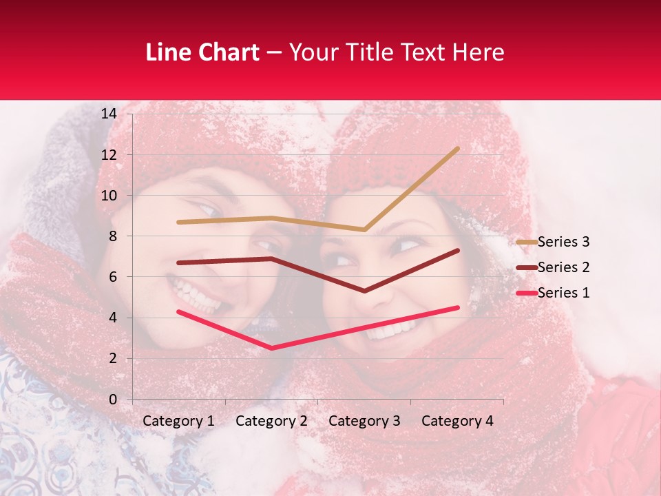 A Man And A Woman Laying In The Snow PowerPoint Template