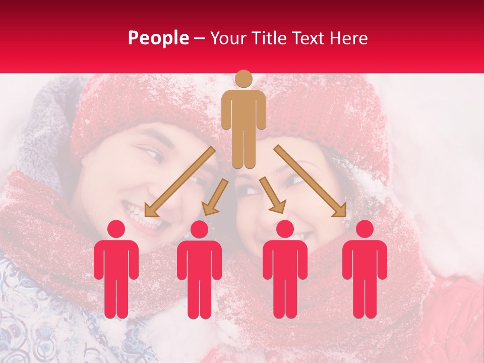 A Man And A Woman Laying In The Snow PowerPoint Template