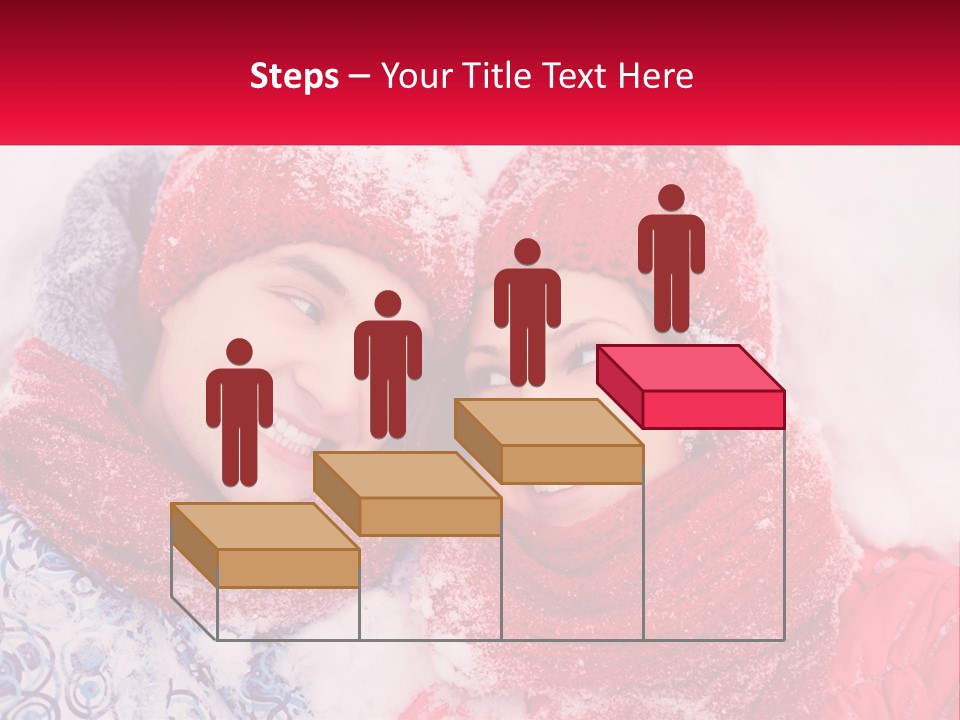 A Man And A Woman Laying In The Snow PowerPoint Template