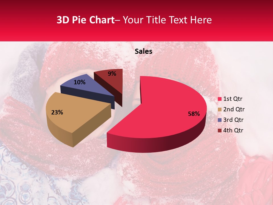 A Man And A Woman Laying In The Snow PowerPoint Template