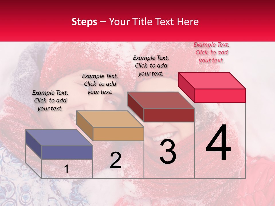 A Man And A Woman Laying In The Snow PowerPoint Template