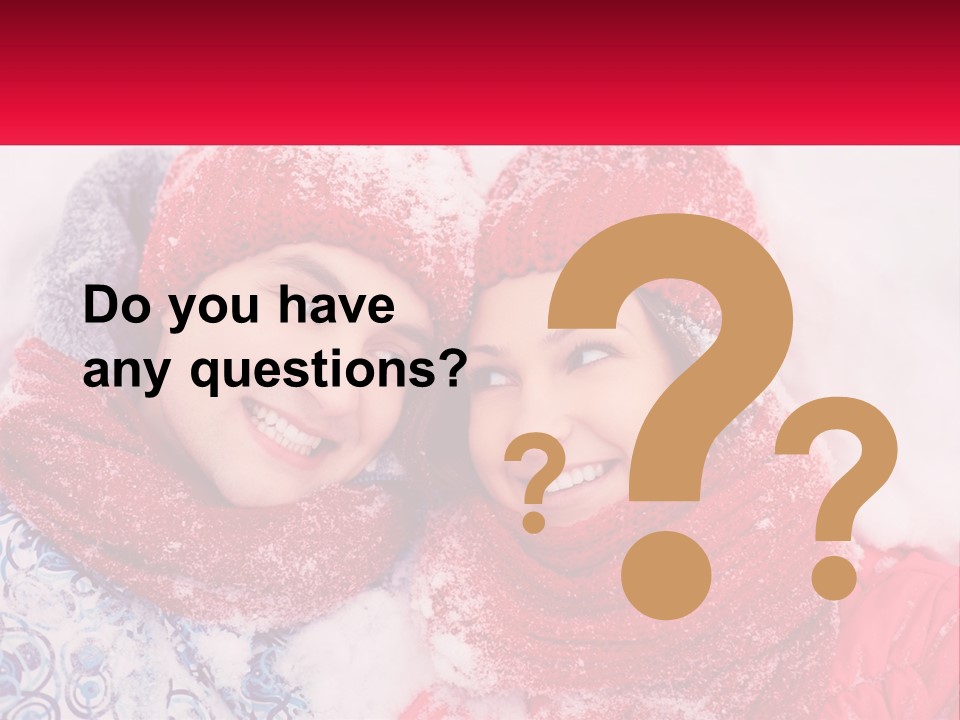 A Man And A Woman Laying In The Snow PowerPoint Template