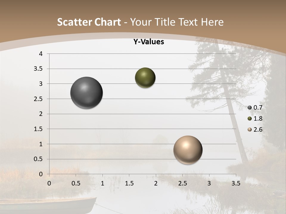 A Boat On A Lake With Fog In The Background PowerPoint Template