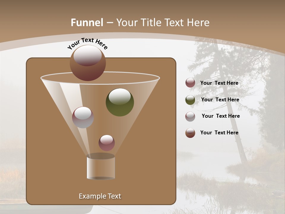 A Boat On A Lake With Fog In The Background PowerPoint Template