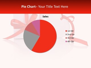 A White Box With A Red Ribbon And A White Box With A Red Bow PowerPoint Template
