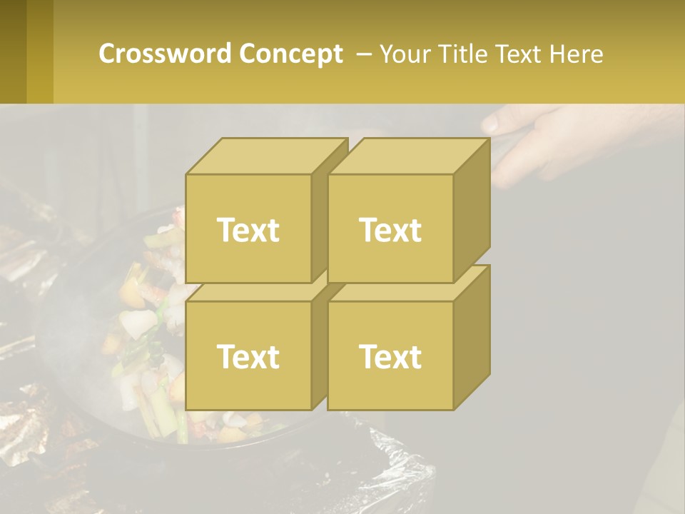 A Person Is Cooking Food On A Grill PowerPoint Template