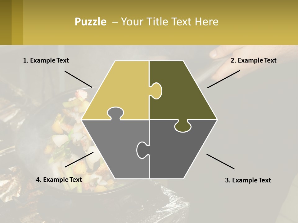 A Person Is Cooking Food On A Grill PowerPoint Template