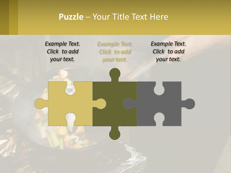 A Person Is Cooking Food On A Grill PowerPoint Template