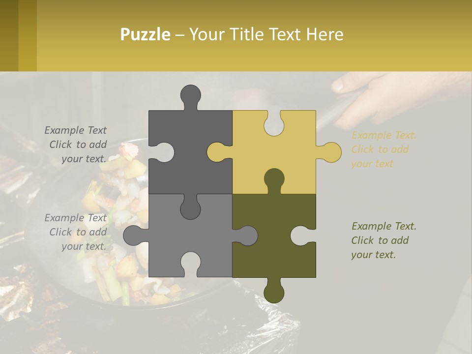 A Person Is Cooking Food On A Grill PowerPoint Template