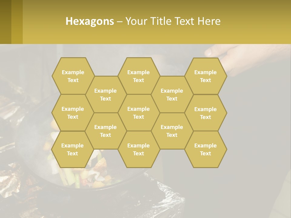 A Person Is Cooking Food On A Grill PowerPoint Template