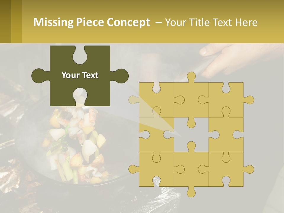 A Person Is Cooking Food On A Grill PowerPoint Template