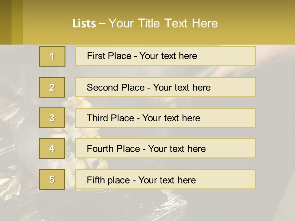 A Person Is Cooking Food On A Grill PowerPoint Template