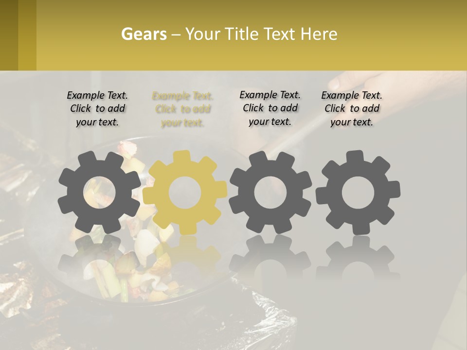 A Person Is Cooking Food On A Grill PowerPoint Template