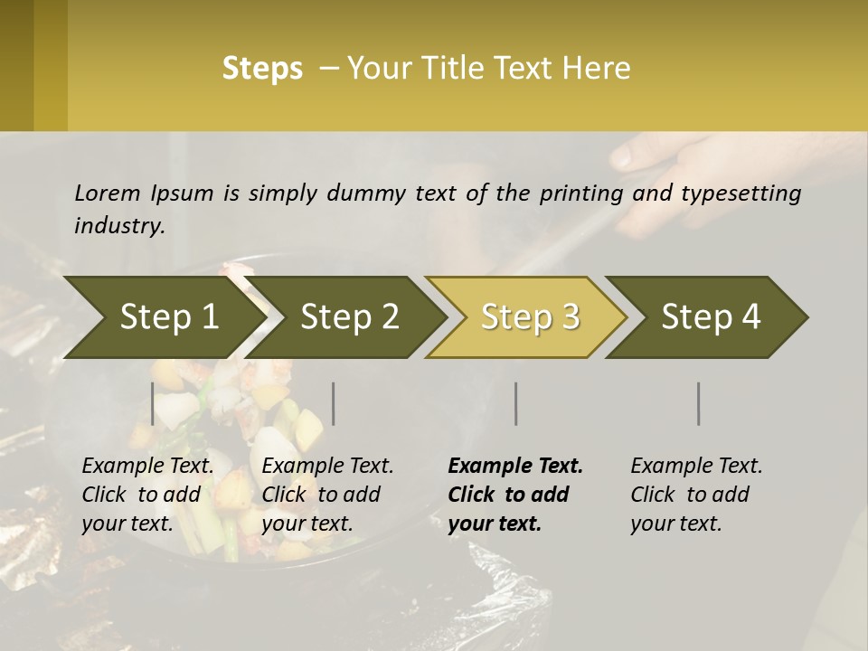 A Person Is Cooking Food On A Grill PowerPoint Template