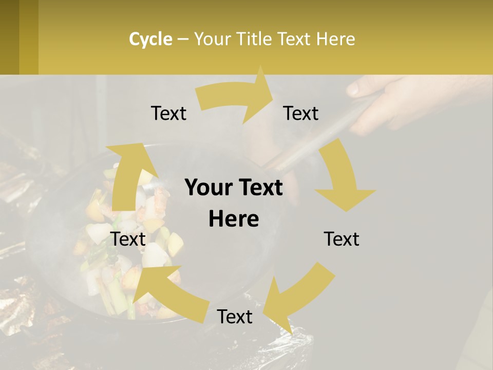 A Person Is Cooking Food On A Grill PowerPoint Template