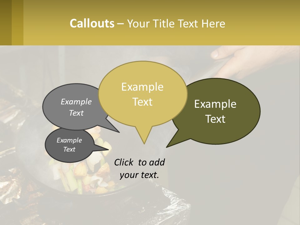 A Person Is Cooking Food On A Grill PowerPoint Template